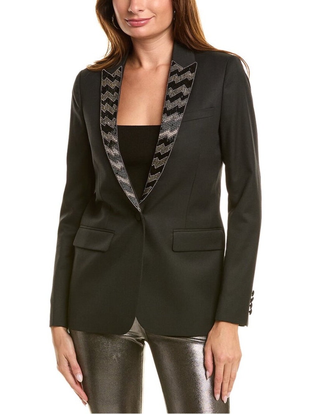 NWT The Kooples Single Breasted Wool-Blend Blazer ~ SIZE L / 8 W | MSRP $845